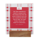 Advent Calendar Card Set w/stand Christmas Plaid