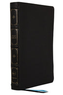 NKJV Large Print Thinline Reference Bible  Blue Letter (Comfort Print)-Black Leathersoft Indexed