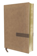 Span-NBLA Single-Column/Large Print Reference Bible (Biblia Una Columna Con Referencias/Letra Grande)-Beige Leathersoft