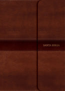 Span-NIV Giant Print Reference Bible-Brown LeatherTouch w/Magnetic Flap