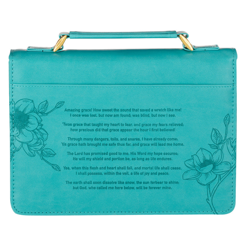 Amazing Grace Bible Cover Fashion Teal.