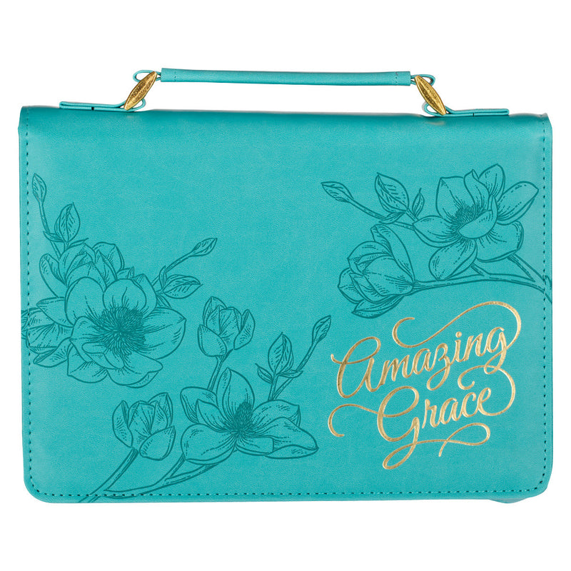 Amazing Grace Bible Cover Fashion Teal.