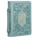 Gered door genade Ef. 2:8 Bijbelcover Fashion Teal. Groot