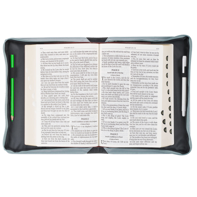 Teal Trust Prov. 3:5 Bible Cover Fashion .