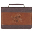 Two-Tone Man of God 1 Tim. 6:11 Bible Cover Classic Brown .