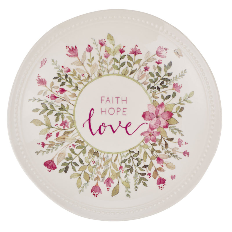 Faith, Hope, Love Pink Floral