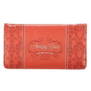 Checkbook Wallet Coral Amazing Grace