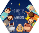 Christus is geboren. Kerst Honingraat bord Medium