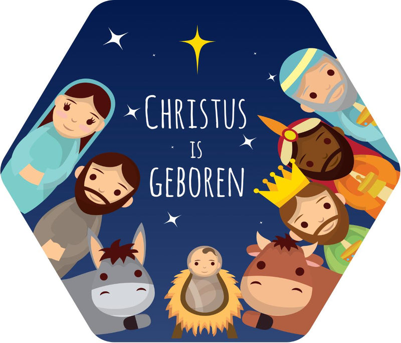 Christus is geboren. Kerst Honingraat bord Large