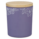 Purple No Fear Ps. 118:6 Glass Candle w/Bamboo Lid