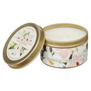 Our Peace Eph. 2:14 Tin Candle Floral White