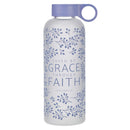Saved by grace Eph. 2:8 Water Bottle Glass