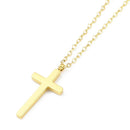 Cross stainless steel necklace gold