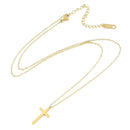 Cross stainless steel necklace gold