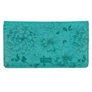 Checkbook Cover Teal Floral Hope