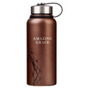 Water Bottle SS Brown Crown of Thorns/Amazing Grace Isa. 53:5