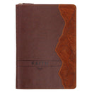 Faith Mountains Matt. 17:20 Journal Classic Zip Brown