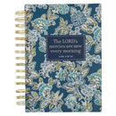 New Mercies Lam. 3:22-23 Journal Spiral-bound Blue Floral
