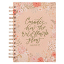 Consider How the Wildflowers Grow Luke 12:27 Journal Spiral-bound Orange