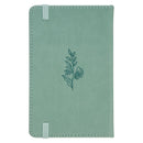 Faith 2 Cor. 5:7 Small Notebook with Elastic Closure Faux Green