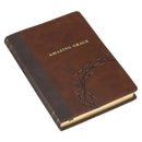 Amazing Grace Brown Crown of Thorns Classic Faux Leather Journal - Isaiah 53:3