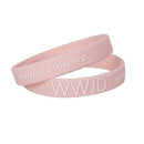 WWJD silicone bracelet pink