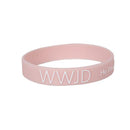 WWJD silicone bracelet pink