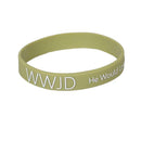 WWJD silicone bracelet sage
