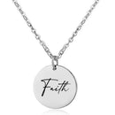 Faith necklace silver stainless steel