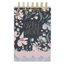 It Is Well With My Soul Spiral Notepad SM Navy Floral