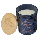 Sweet Friendship Glass Candle w/Bamboo Lid Navy