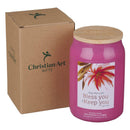Bless You & Keep You Num. 6:24 Glass Candle w/Bamboo Lid