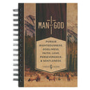 Man of God 1 Tim. 6:11 Journal Spiral Brown