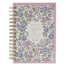 Be Still and Know Ps. 46:10 Journal Spiral Purple Floral
