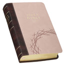 KJV Bible Giant Print Brown Crown of Thorns, Pink