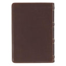 KJV Bible Compact Large Print Leather Tan Cross Black