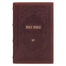 KJV Bible Giant Print Standard-size Full-grain Leather, Dark Brown