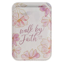 Walk By Faith 2 Cor. 5:7 Phone Wallet Magnetic White Floral