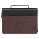 Cross 1 Tim. 6:11 Bible Cover Classic Two-tone Brown & Black
