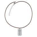 Man of God Silver Metal Men’s Necklace - 1 Timothy 6:11