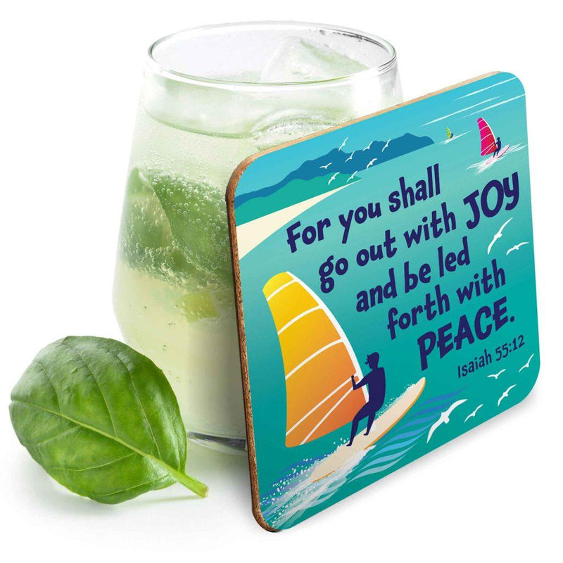 Go out with joy Christian Coaster