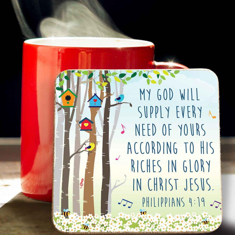 God will supply Christian Coaster