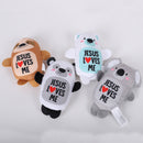 Jesus loves me plush toy (Priced per piece sold per 4)