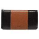 Chequeboek Portemonnee Zwart/Bruin Sterk &amp; Moedig Josh. 1:9