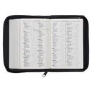KJV Bible Mini Pocket Faux Leather Black w/zipper