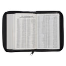 KJV Bible Mini Pocket Faux Leather Black w/zipper