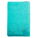 KJV Bible Deluxe Gift Faux Leather Turquoise w/zipper