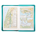 KJV Bible Deluxe Gift Faux Leather Turquoise w/zipper
