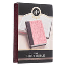 KJV Bible Compact Faux Leather Brown/Pink Leaf