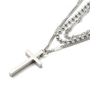 Cross stainless steel necklace 41cm